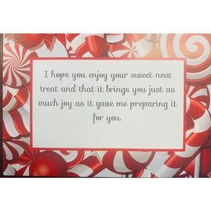 🎄Candy Cane  Thank You Card Inserts